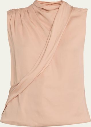Giorgio Armani Silk Cross-Front Blouse