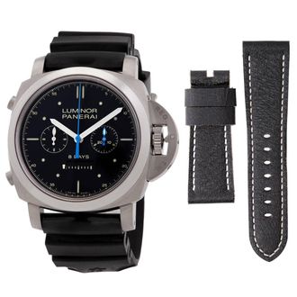 Officine Panerai Luminor 1950 Rattrapante 8 Days Automatic Black Dial Mens Watch PAM00530