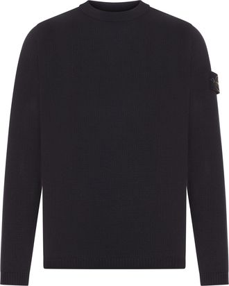 Stone Island LOOSE FIT RIBBED CREW NECK SWEATER - Stone Island - Man