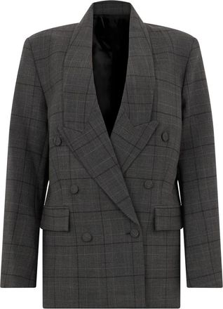 Coperni Double Breasted Tailored Jacket - Dames - Blazers - Grijs - S - Wol - Jassen