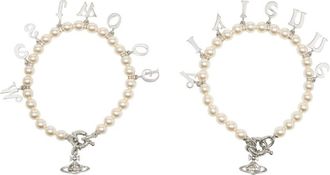 Vivienne Westwood Bracelets, female, Gray, Size: ONE SIZE Leanne Twin Bracelet