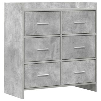 vidaXL Aparador Gris Hormig&oacute;n 75 X 33 X 80 Cm Madera De Ingenier&iacute;a Vidaxl