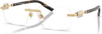 Dolce & Gabbana 60mm Rectangle optical glasses in Gold at Nordstrom