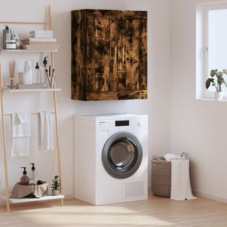 vidaXL Armario De Pared Madera Ingenier&iacute;a Roble Ahumado 69,5x34x90 Cm Vidaxl