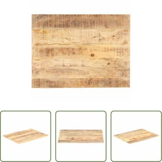 vidaXL Piano in legno mango - Piano Tavolo in Legno Massello di Mango 15-16 mm 80x60 cm