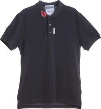 Moschino Kiss Polo - Heren - Polos - Zwart - L - Katoen - Tops