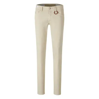 Sartoria Tramarossa Straight Trousers, male, Beige, Size: W38 Leonardo Gs365