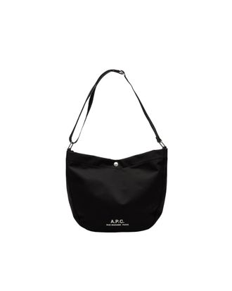 A.P.C. Compact Black Shoulder Bag With Adjustable Strap