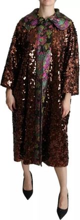 Dolce & Gabbana Lange Jas - Dames - Mantel - Veelkleurig - S - Nylon - Jassen