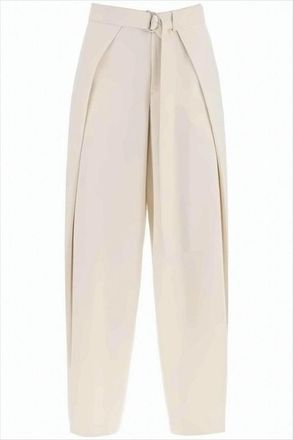 Ami Wide-Leg Pants With Double D-Ring Belt