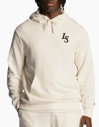 Lyle & Scott Womens Lyle & Scott Club Emblem Chalk Hoodie - Tan - Size: 18/16
