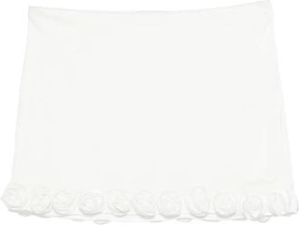 Os&eacute;ree Rose-appliqu&eacute; Mini Rok - Dames - Korte rokken - Wit - S - Rokken