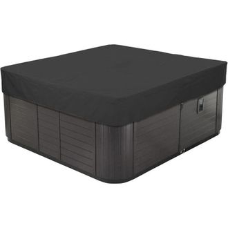 OEM Cubierta Para Jacuzzi Exterior, Impermeable Y A Prueba De Polvo, De Tela Oxford 210d, Cubierta Cuadrada Para Piscina, Negra, 231x231x30cm -crezuo
