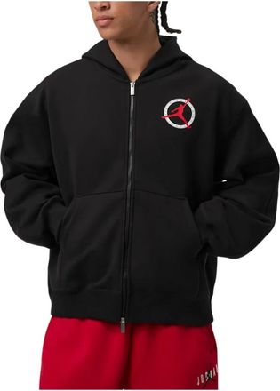 Nike Jordan Flight Club Fleece Sweatshirt met volledige ritssluiting - Heren - Sportshirts - Zwart - S - Polyester - Fitness