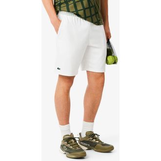 Lacoste Drawstring Jersey Shorts in White at Nordstrom, Size 5