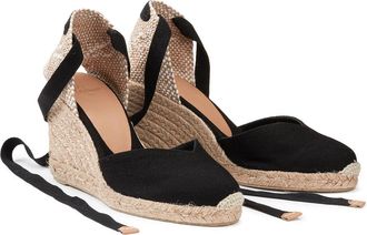 Castaner Espadrilles met sleehak, in stof Chiara