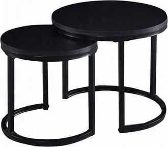 OEM Mesa De Centro Redonda Escandinava Negra Para Sal&oacute;n Furnitex