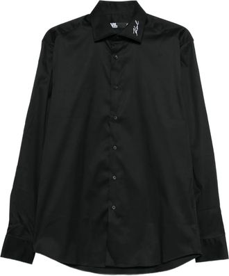 Karl Lagerfeld Overhemd met logopatroon - Zwart