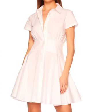 Susana Monaco Poplin Shirt Dress In Sugar