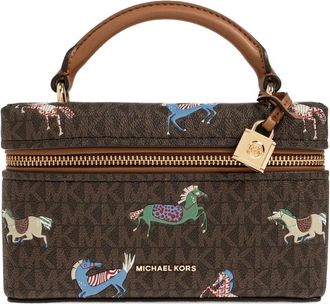 Michael Michael Kors Jana horse-print tote bag - women - PVC/Calf Leather - One Size - Brown