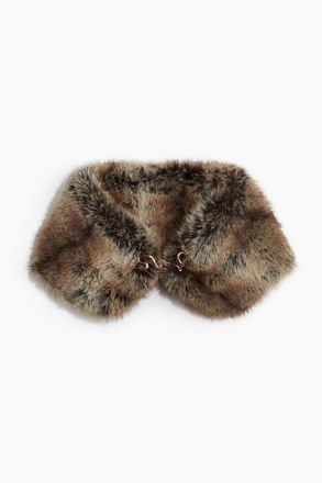 H&M Flauschiger Kragen - Brown