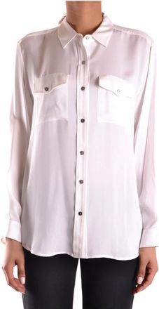 Michael Kors Oversized Hoodie Shirt - Dames - Overhemden - Wit - M - Overhemden