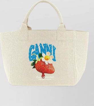 Ganni medium recycled cotton tote bag