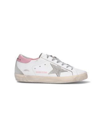 Golden Goose White Super-Star Leather Suede Sneakers