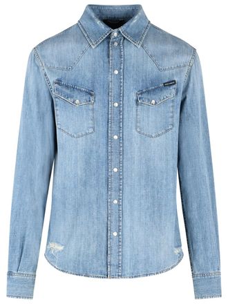Dolce & Gabbana Blue Cotton Shirt