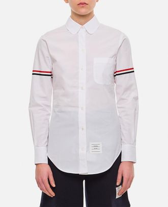 Thom Browne White CLASSIC ROUND COLLAR POPLIN SHIRT