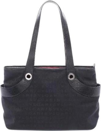 Bulgari Borsa Tote Pre-owned Logo Mania in tela e pelle - - Pre-owned - Donna - Nero - ONE SIZE