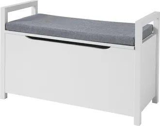 SoBuy Sobuy - Zapatero Banco Para Guardar Y Ordenar Ba&uacute;l Almacenamiento 86 X 38 X54 Cm Fsr76-w Es