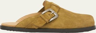 Maison Margiela Mens Tabi Anatomic Split-Toe Suede Mules