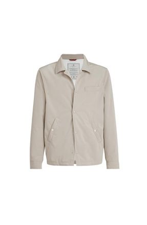 Brunello Cucinelli Bonded nylon outerwear jacket in Dove Grey at Nordstrom, Size 56 It