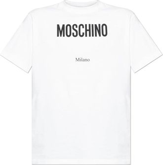 Moschino Logo T-Shirt - Heren - T-shirts - Wit - L - Katoen - Tops