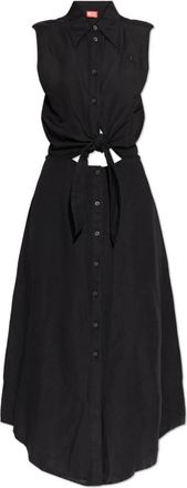 Diesel D-Elta-Sl Dress - Dames - Shirt Kleedjes - Zwart - XS - Leer - Kleedjes