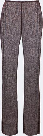 Cala de la Cruz Dries knitted lam&eacute; wide-leg pants