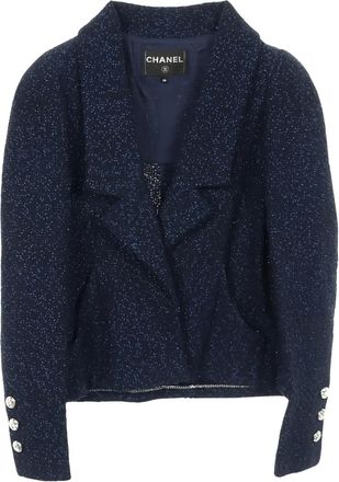 Chanel tweed buttoned jacket - Blue
