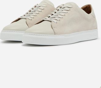 Oliver Sweeney Mens Oliver Sweeney Capelo Calf Suede Mens Cupsole Trainers - Off White - Cream - Size: 11