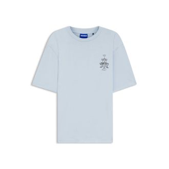 HUGO BOSS Cotton-jersey T-shirt with printed artwork