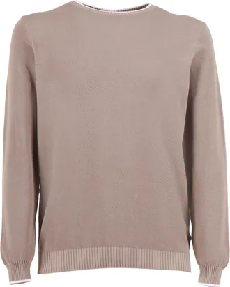 Fedeli Classic Crew Neck Long Sweater