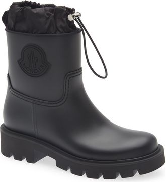 Moncler Kickstream Waterproof Rain Boot in Black/black at Nordstrom, Size 36