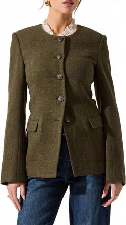Astr Bellmere Jacket In Olive