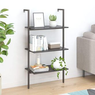 vidaXL Scaffale Pendente a 3 Livelli Nero 64x35x120,5 cm - Vidaxl