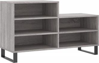 vidaXL Vidaxl - Mueble Zapatero Madera Contrachapada Gris Sonoma 102x36x60 Cm