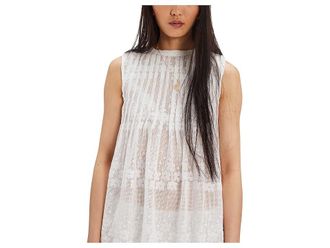 Free People Moon Magic Mesh Tunic Womens Clothing Clean Ivory : LG (Womens 12-14), Cotton/Nylon