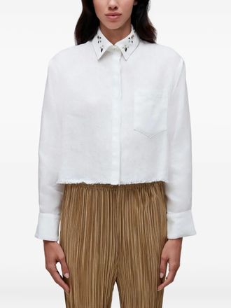 Osklen embellished-collar shirt - women - Fabric - G - White
