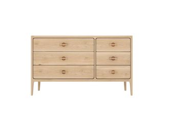 Woodek C&oacute;moda de roble macizo, aceite blanco