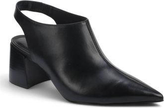 Carrano Womens Leather Slingback Mule In Black