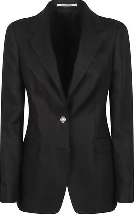 Tagliatore Black Classic Lapels Single Breasted Blazer